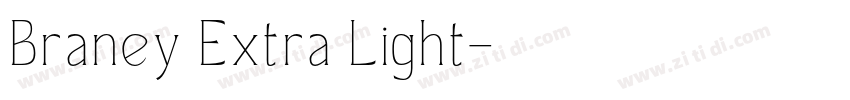 Braney Extra Light字体转换